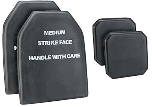 4pcs Tactical Dummy Training SAPI Plate, Front & Back & Both Sides Foam Insert Plates For Vest