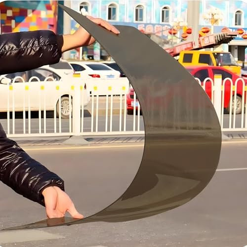 Valdoza Gewächshaus Platten, Durchsichtige Gewächshaus-Glasfaser-Vollplatte, Schlagfestigkeit, Für Gewächshaus Gartenbau Treibhaus Ersatzplatten 2 Mm Dick, Lockiges Haar(Brown,0.8x1m/2.6x3.2ft)