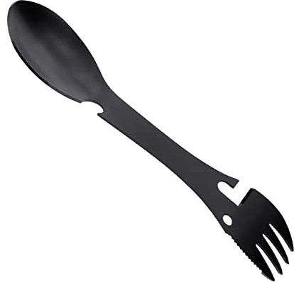 Utensilios multiherramientas duraderos de 5 en 1 cuchara multifunción botella Fork puede abrir un cortador a base de para viajes exteriores