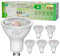GY GU10 LED Neutralweiss Lampe,4,5W 4000K 805 Lumen Neutralweiß Glühbirnen,Ersetzt 100W Halogen Leuchtmittel,36° Abstrahlwinkel Spot Strahler,Enegiesparende GU10 Nicht Dimmbar Reflektor Lampen,6 stück