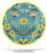 H&H, Set 6 Piatti Frutta in Melamina Decorata – Collezione Blossom, Ø 23 cm, Motivo Floreale e Bordo Colorato, Resistenti, Infrangibili, Ideali per Esterno, Campeggio, Giardino, Terrazzo, Camper
