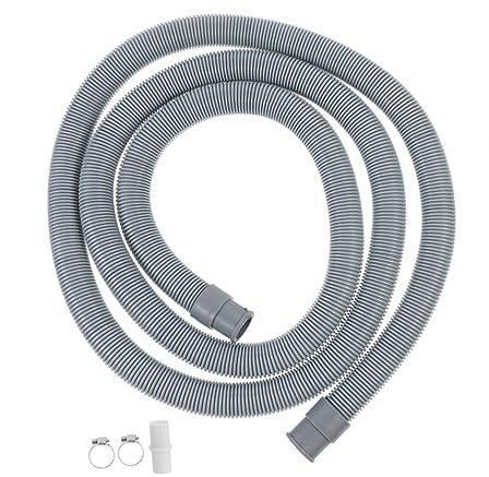 ANDRESLAD 1.5m Tuyau De Vidange Pour Lave-linge Rallonge Flexible De Vidange De Eau Adapté à Lave-linge Et Lave-vaisselle