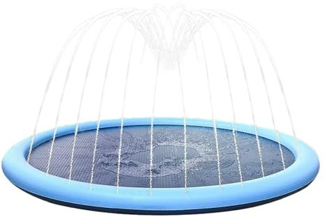Sprinkler Play Mat - Thickened Foldable Splash Sprinkler Pad - Fun Backyard Fountain Play Mat for Kids And Dog - Non-Slip PVC Sprinkler Mat,Outdoor Water Toy for Hot Weather Fun(100/150cm)