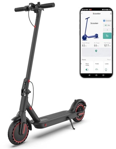 E Scooter mit Straßenzulassung,8,5 Zoll Elektroroller mit 10,5AH Batterie Max 30KM Reichweite, Elektroroller für Erwachsene Pendeln