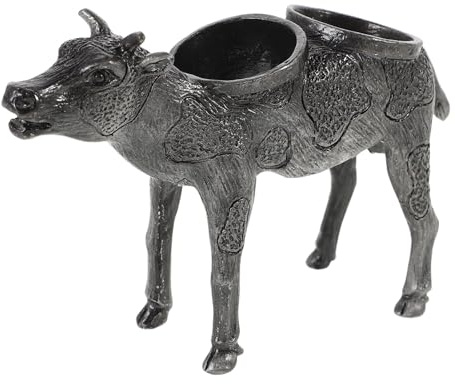 Gadpiparty Cow Shaped Wine Pourer Holder Modern Metal Bottle Stopper Organizer Decorative Countertop Wine Rack For Mother'S Day Desktop Storage Stand