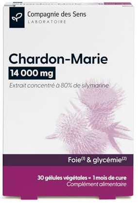 Chardon-Marie 14 000 mg – Haute teneur en Silymarine – 1 mois de cure intensive