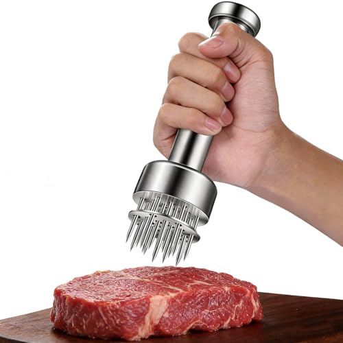 Gliitatu Fleischklopfer aus Edelstahl, Meat Tenderizer Werkzeug mit Nadelkopf, Spülmaschinenfest, Küchenhelfer zum Zartmachen von Rindfleisch, Schweinefleisch und Hähnchenbrust