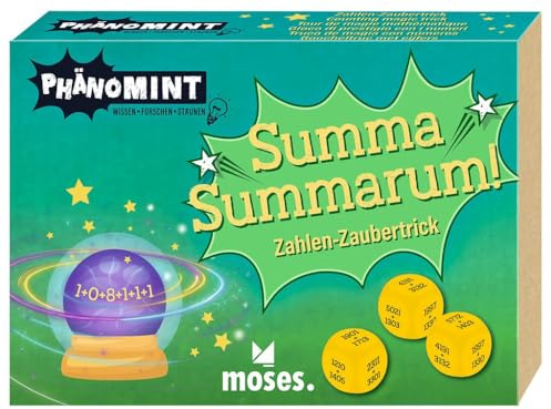 Moses. PhänoMINT Summa Summarum! – Mathematik-Zaubertrick, verblüffendes Rechenspiel für Kinder & Erwachsene ab 8 Jahren, Knobelspiel für 2+ Spieler