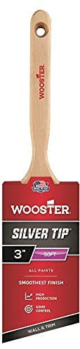 Wooster Brush Silver Tip Angle Sash Paintbrush, Polyester, None, 3 Inch