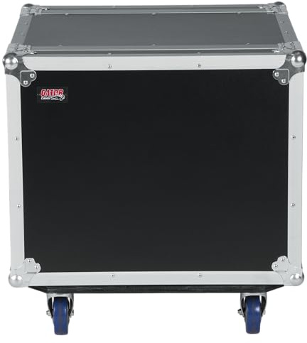 Gator Cases G-TOUR Road Ready Shock Rack Case with Heavy Duty Casters and Tour Grade Hardware; 17 Rackable Depth, 8U (G-TOUR SHK8 CAS)