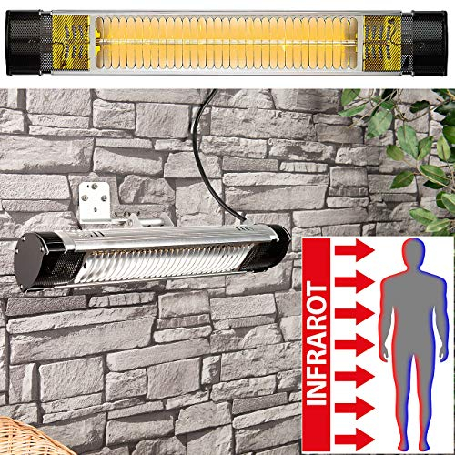 Semptec Urban Survival Technology Außenheizstrahler: Infrarot-Außen-Heizstrahler IRW-2000 mit Goldröhre, 2.000 Watt, IP65 (Balkon-Heizstrahler, Infrarot Outdoor, Wandhalterung)