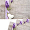 Tischsets 4er als abwaschbare Frühling und Sommer Tischdeko - Platzsets Landhaus Lavendel Blumen als Tischuntersetzer in 43 cm - Platzdeckchen als Tischunterlage für Esstisch Wohnzimmer Tisch