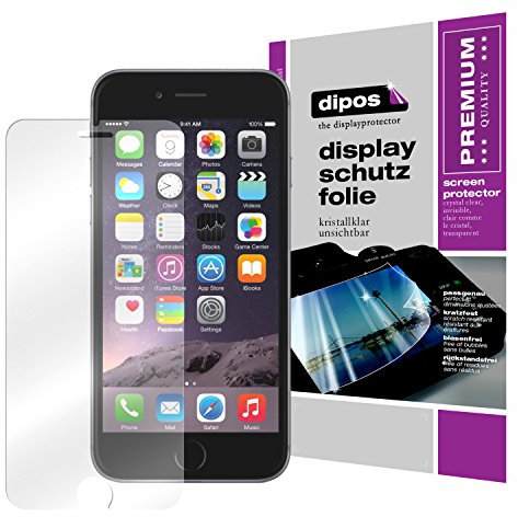 dipos I Hart-Glas kompatibel mit Apple iPhone 6 Plus / 6S Plus Glasfolie I 9H Echtglas Schutzfolie Displayschutz-Folie