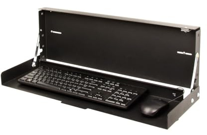 RackSolutions Folding Wall Mount for Full Size Keyboard – Space Saving Design to Maximize Workspace Efficiency