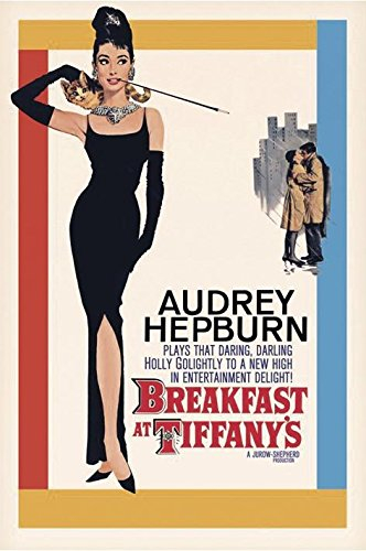 Close Up Breakfast at Tiffany's Poster Audrey Hepburn (61cm x 91,4cm) + 2 St. transparente Posterleisten mit Aufhängung