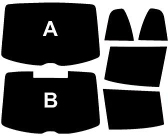 PSSC Pre Cut Rear Car Window Films for Skoda Octavia 5 Door Hatch 2004 to 2013 05% Very Dark Limo Tint