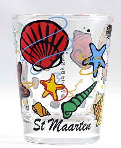 St Martin Verre à shot Coquillages