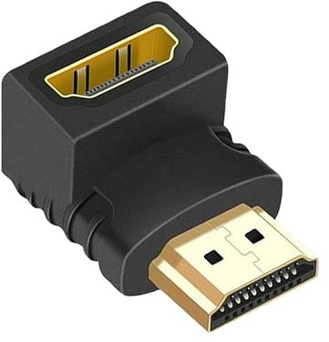 CABLEPELADO Adaptador HDMI Acodado | Ángulo de 90° | Adaptador HDMI en Ángulo | Macho a Hembra | Contactos Chapados en Oro | Compatible con Full HD 3D y 4K