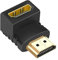 CABLEPELADO Adaptador HDMI Acodado | Ángulo de 90° | Adaptador HDMI en Ángulo | Macho a Hembra | Contactos Chapados en Oro | Compatible con Full HD 3D y 4K