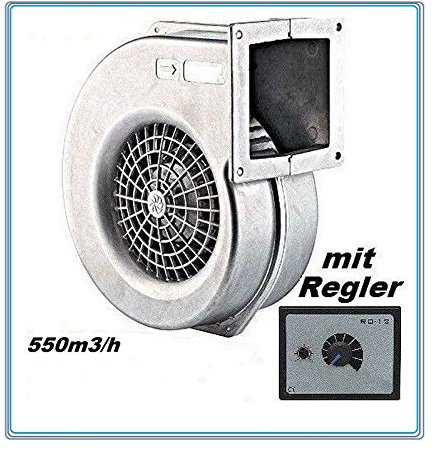 Industrie Ventilateur en aluminium 550m³/h avec variateur de vitesse 500Watt, Extracteur d air CENTRIFUGE Aspiration ventilacion
