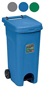 Stefanplast Bidon Chariot pour Poubelle 80 L 51 x 40 x 80 h Urban Eco System Bleu