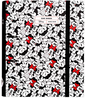 Grupo Erik Ringordner - Ordner A4 Disney Minnie Mouse - Aktenordner 2 Ringe - Ringbuch DIN A4 - Disney Fanartikel für Ihre Dokumente, die Schule, das Gymnasium, die Ausbildung oder das Studium