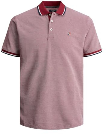 JACK & JONES Herren Jprbluwin STS Polohemd, Red Dahlia, XXL EU
