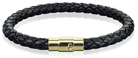 Tapsi´s Coolbodyart ® PU-Leder Armband für Herren und Damen Schwarz, Braun geflochten mit Magnetverschluss Silber, Gold, Schwarz, Roségold