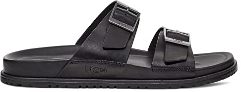 Ugg Herren WAINSCOTT Buckle Slides, Black, 45 EU