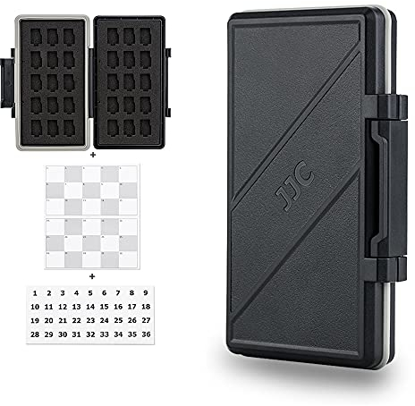 JJC 30 Ranuras para Tarjetas Micro SD - Resistente al Agua - para 30 Tarjetas Micro SD/SDXC/SDHC
