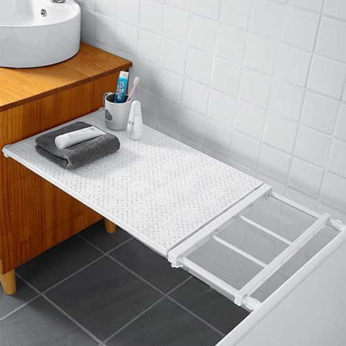 SUQ 1PCS Regolabile Ripiano, Estensibile Telescopici Scaffal, Divisori per Scaffali, Organizer per Armadio, Mensola Separatore per Armadio Organizzatore, Guardaroba, Cucina, Bagno (24cm, 38-60 cm)