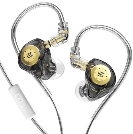 Airloop KZ06 EDX PRO Cuffie intrauricolari dinamiche 5N OFC Auricolari HiFi con filo di rame senza ossigeno Cuffie da gioco con cancellazione del rumore (con microfono, trasparente)