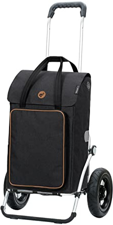 ANDERSEN Einkaufstrolley - Royal Shopper Ipek BO schwarz 45 L Einkaufsroller,isoliert,Kühltasche,vielseitig, Aluminium, klappbar, luftbereiftes Kugellagerrad