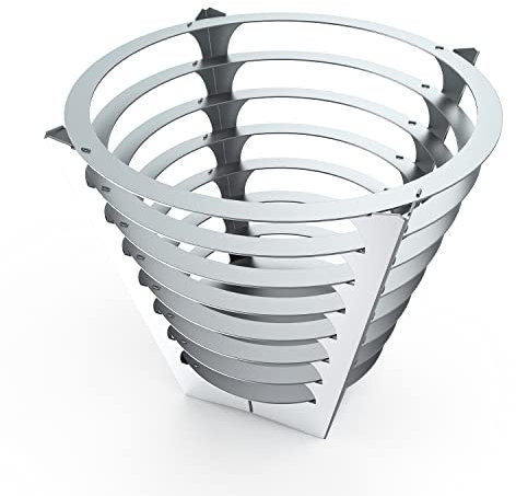 teileplus24 FT08 Feuerkorb Feuertonne Feuerschale Groß Rund Steckbar Leichte Reinigung, Design:Circle 42cm