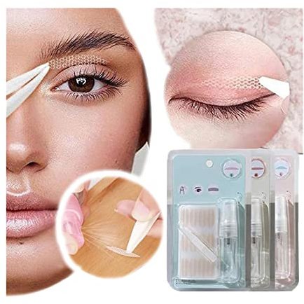 Invisible Eye-lifting by Sticked, 240 Pcs Double Eyelid Tape, Eye Lid Lifters Tape Invisible Instant Eye Lift Strips, Instantly Enlarge The Eyes, Convenient for Makeup (S+M+L)