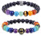 UEUC Chakra-Armbänder für Frauen, Yoga 7 Chakra-Kristalle, Edelstein-Armband, 8 mm Kristall-Meditations-Energieausgleichsarmbänder(#24)