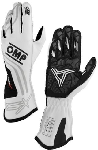 Ompracing Omp Kart Ks-X FIA 8877-2022 Handschuhe, Weiß, Größe L