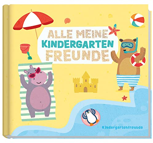 Häfft® Lernfreunde Freundebuch Kindergarten Strandtag Alle meine Kindergartenfreunde: Freundealbum zum Malen, Ankreuzen, Ausfüllen - nachhaltig & klimafreundlich