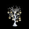 Inweder Arbres Artificiels Blancs - Faux Arbre de Noël 58cm pour Centre de Table Ornement Arbre de Pâques Arbre à Souhaits pour Table de Mariage Halloween Anniversaire Noël Décoration Intérieure