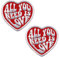 2 St.Du Brauchst nur Liebe All You Need is Love Lustiges Biker Patch mit Hook and Loop für Taktische Kleidung Rucksack Uniform Weste Jacken Jeans Hundekleidung Schulranzen-Love