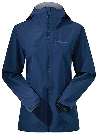 Berghaus Damen Deluge Pro Shell-Regenjacke | Strapazierfähig | Atmungsaktive Jacke Jacke, Dusk, 14