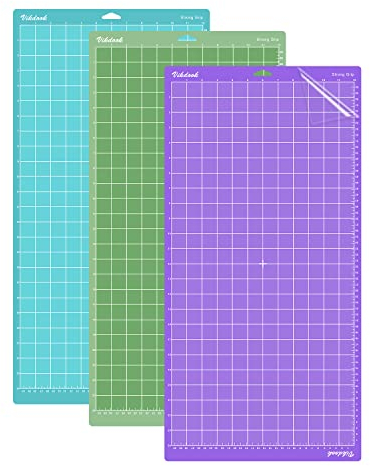 VIKDOOK Schneidematte für Cricut Maker 3/Maker/Explore 3/Air 2/Air/One 12 x 24 60,5 x 30,5 Variety Grip Large Adhesive Light Standard Starke Griffmatte für Cricut-Zubehör
