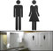 WC Segno Targa Toilette Bagno 1 Paio Porta Targhetta Cartello Toilette Adesivi Segnaletica Simbolo Uomo e Donna Targhette Bagno (Nero(12 cm))