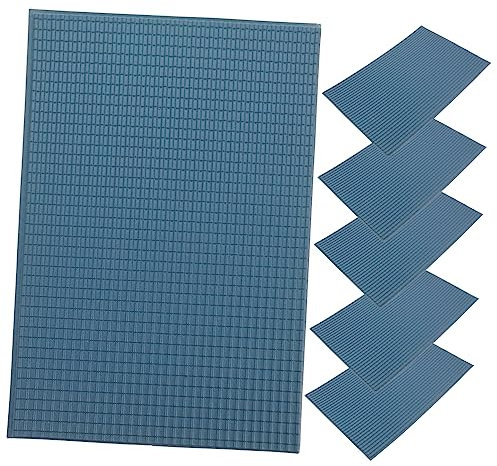FOYTOKI 6blätter Miniatur Dachziegel Graue Kleine Modell-schindeln Aus PVC DIY Mini Haus-Dekorationen Für Sandtisch Architektur Einfach Zu Befestigen Für Kreative Modellbau-anwendungen