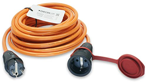 ENECEN 1023202 Verlängerungskabel 230V/16A IP44 PUR H07BQ-F 3x2,5 mm² mit Vollgummi ST/KU BD 2m