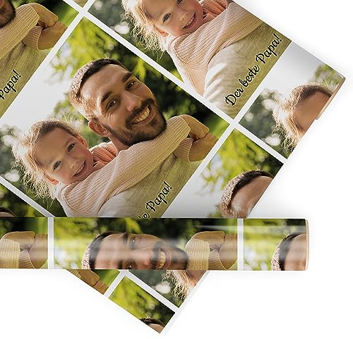 wandmotiv24 Geschenkpapier personalisiert, 100 x 70cm, 0.7 qm, 1 Foto anpassen, Fotogeschenk, Geschenk für Freunde und Familie M0023
