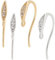 Beebeecraft 1 Scatola 16 Pezzi Ganci per Orecchini con Zirconi Ottone Placcato in Oro 18K e Platino Ganci per Fili per Orecchie Francesi con Zirconi Cubici con Anello Pendente per Gioielli Fai da Te