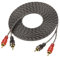 MEIRIYFA 2-Kanal RCA Auto Audio Verbindungskabel, verdrehtes Paar 2 RCA Stecker zu 2 RCA Stecker Stereo Audio Kabel Reines Kupfer für High-End Auto Audio Marine Motorrad Audio - 5M