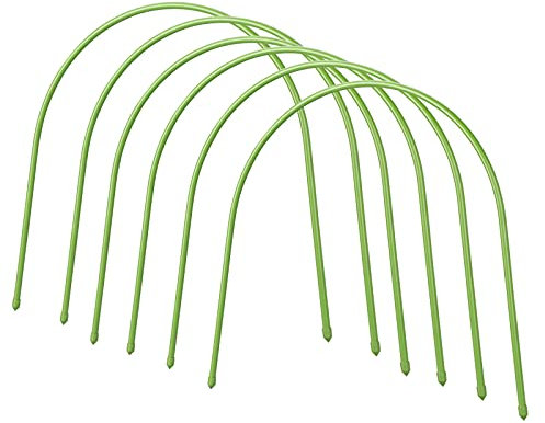 Blanketswarm 6Pcs Greenhouse Hoops Grow Tunnel,Greenhouse Hoops Large Garden Hoops for Raised Beds Garden Support Hoops for Garden Netting Arch Frame(Green)