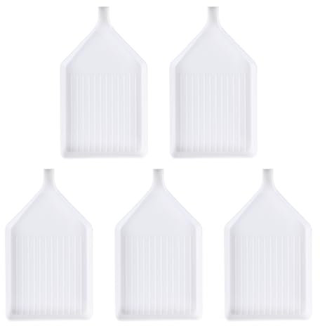 DAZZLUXE 5-teiliges weißes Perlentablett, Perlentablett, Diamant-Kunst-Zubehör-Tablett, Diamant-Kunst-Trichter, Maniküre-Werkzeug-Tablett, Diamant-Kunst-Zubehör, Perlen-Sortierbrett